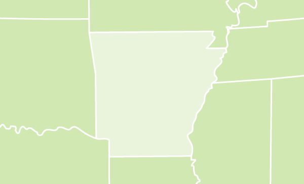 Arkansas US map