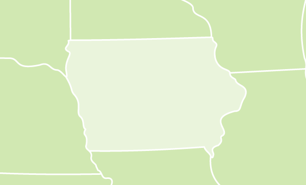 Iowa US map