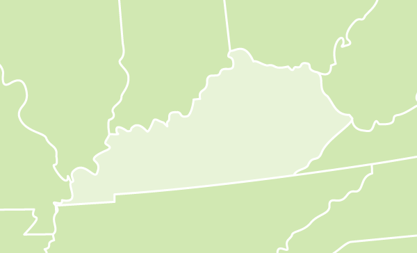 Kentucky US map