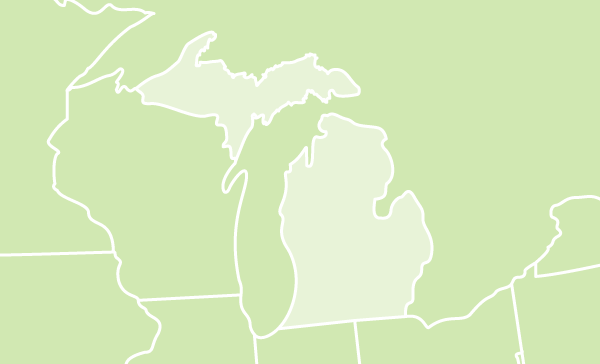 Michigan US map