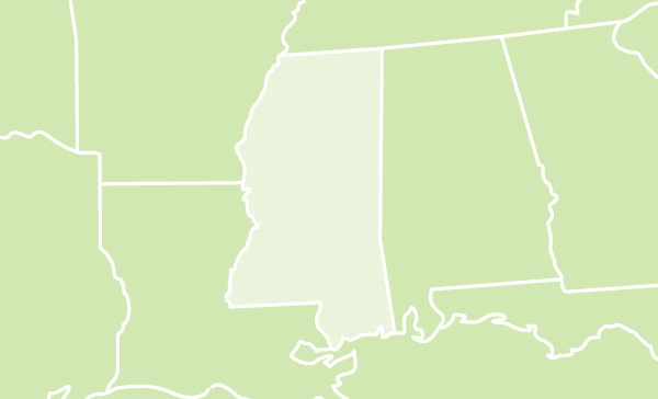 Mississippi US map