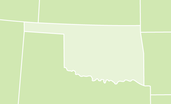 Oklahoma on US map