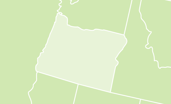 Oregon US map