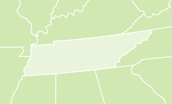Tennessee US map