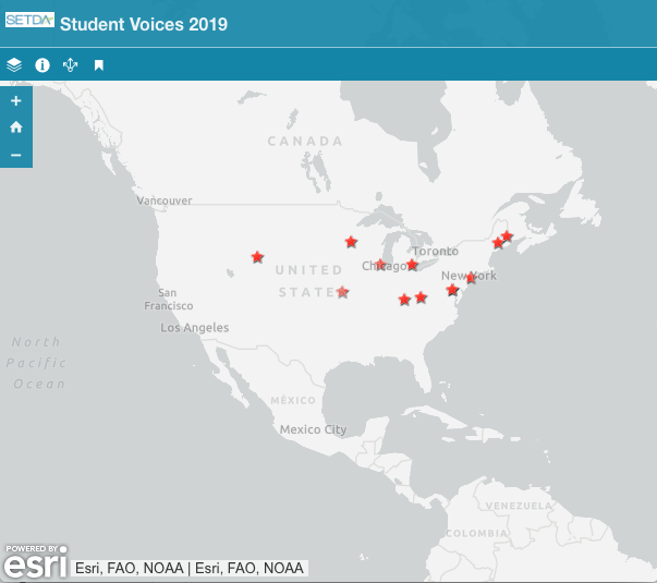 Student Voices Map from Esri
