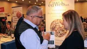 Partner reception conversation with edWeb banner