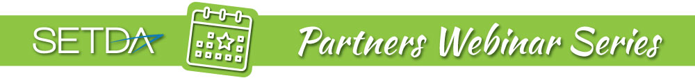 SETDA Partners Webinar Series banner, calendar logo embedded